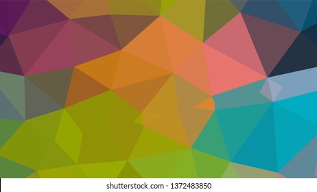 Geometric designs. Vector, geometric background. Triangles, triangulation. Geometric mosaic tile, colored triangles, application in low poly style. Abstract backgrounds for web.
