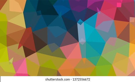 Geometric designs. Vector, geometric background. Triangles, triangulation. Geometric mosaic tile, colored triangles, application in low poly style. Abstract backgrounds for web.
