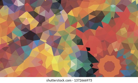 Geometric designs. Vector, geometric background. Triangles, triangulation. Geometric mosaic tile, colored triangles, application in low poly style. Abstract backgrounds for web.