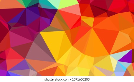 Geometric designs. Vector, multicolor geometric background. Triangles, triangulation. Geometric mosaic tile, colored triangles, application in origami style. Abstract backgrounds for web.