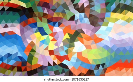 Geometric designs. Vector, multicolor geometric background. Triangles, triangulation. Geometric mosaic tile, colored triangles, application in origami style. Abstract backgrounds for web.
