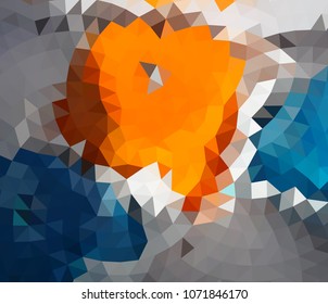 Geometric designs. Vector, multicolor geometric background. Triangles, triangulation. Geometric mosaic tile, colored triangles, application in origami style. Abstract backgrounds for web.