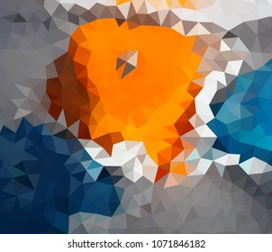 Geometric designs. Vector, multicolor geometric background. Triangles, triangulation. Geometric mosaic tile, colored triangles, application in origami style. Abstract backgrounds for web.