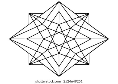 Geometric Designs with White Background Vector Illustration, Cartoons, Clipart, Line Art, Geometric vector designs on white backgrounds, perfect for illustrations, clipart, and line art