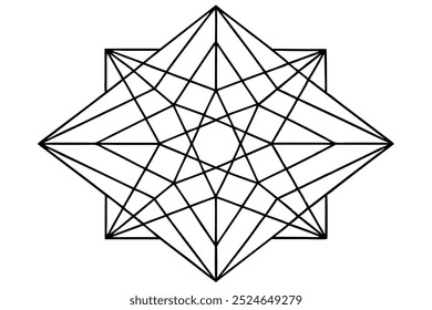 Geometric Designs with White Background Vector Illustration, Cartoons, Clipart, Line Art, Geometric vector designs on white backgrounds, perfect for illustrations, clipart, and line art