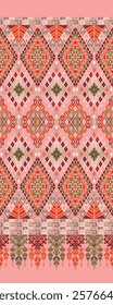 Geometric detailed pattern for Thai silk fabric or abstract background