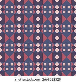 Diseño de fondo repetible de textura de patrón de diamante cuadrado detallado geométrico