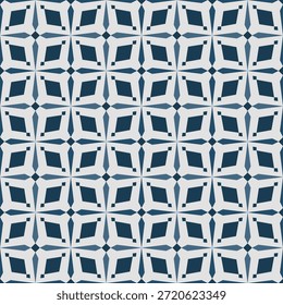 Diseño de patrón de repetición de azulejo de diamante cuadrado detallado geométrico