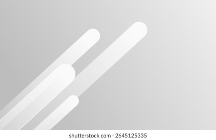 Geometric diagonal rounded lines on a Grey background. Dynamic shapes composition design pattern. Vector illustration eps10. Perfect for modern banner, poster, texture, branding, templates, company.
