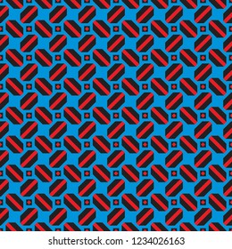Geometric diagonal squares. Seamless mix shapes pattern, stripes. - Vector