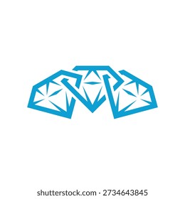 Geometric Diamond Cluster Logo Design Concept for a Luxury Brand or High-End Jewelry