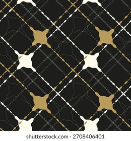 Geometrische Diamant und Linie nahtlose Vektormuster