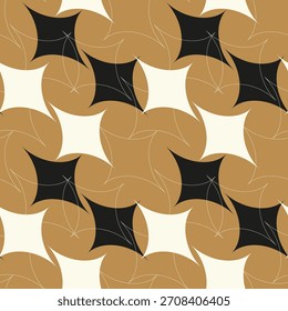 Geometric Diamond and Line Seamless Vector Pattern