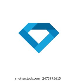 Geometric Diamond logo design vector template