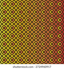Patrón de diamante geométrico. Vector amarillo rojo. Azulejo de rombo Abstractas. Arte de textura sin costuras. EPS 10.