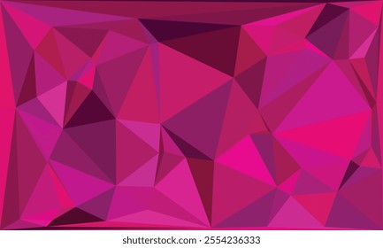 Geometric Diamond Pattern. Vibrant Abstract Design with Bold Pink and Magenta Polygonal Shapes, Perfect for Modern Backgrounds, Digital Art, Luxury Branding, and Contemporary Graphic Projects