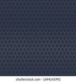 geometric diamond patterns gold wiht blue tones, Art pattern seamless background, stylish vintage retro pattern ideal for greeting card banner or wallpaper and wall design.