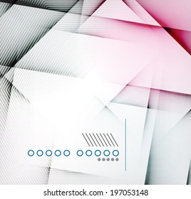 Geometric diamond shape abstract background - hi-tech corporate blank design template