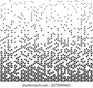 Geometric Diamond Shape Gradient Composition Seamless in one direction pattern