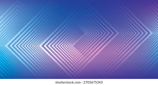 Geometric diamond shapes with a gradient of blue and purple hues, creating a modern and abstract design. The shapes are composed of parallel lines.