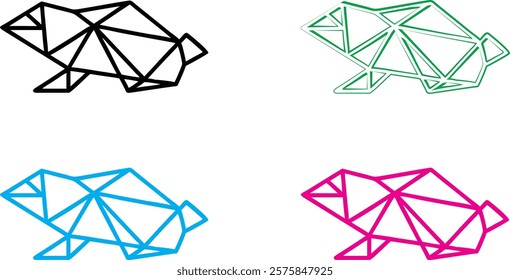 Geometric diamond shapes, minimalist line art, colorful outlines, simple gem designs, flat vector style, multiple variations, black white and neon colors, abstract jewel icons, clean modern aesthetic,