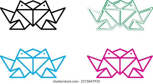 Geometric diamond shapes, minimalist line art, colorful outlines, simple gem designs, flat vector style, multiple variations, black white and neon colors, abstract jewel icons, clean modern aesthetic,