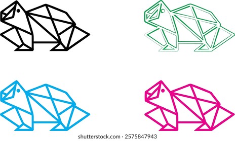 Geometric diamond shapes, minimalist line art, colorful outlines, simple gem designs, flat vector style, multiple variations, black white and neon colors, abstract jewel icons, clean modern aesthetic,