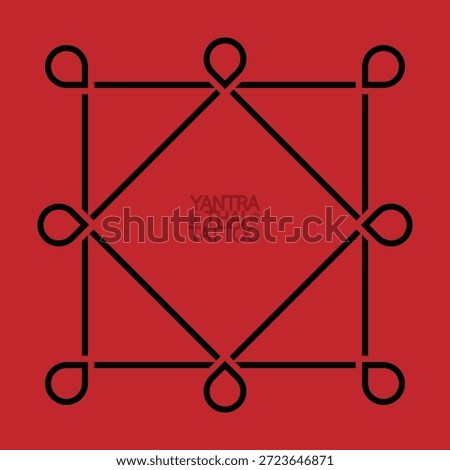 Geometric diamond structure for Thai talisman native tattoo template can put incantations protective spells and stabilize sacred spiritual energy.