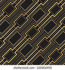 geometric diamond tile minimal graphic vector pattern. Art Deco Gatsby Background