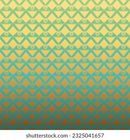 geometric diamond tiles minimal graphic vector pattern. Gold pattern artwork on green and gray background 