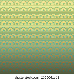 geometric diamond tiles minimal graphic vector pattern. Gold pattern artwork on green and gray background 