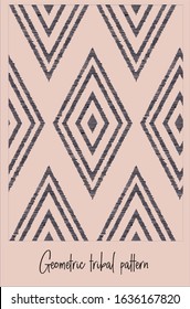 geometric diamond tribal seamless pattern 