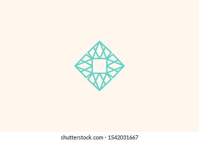 geometric diamond vector icon logo