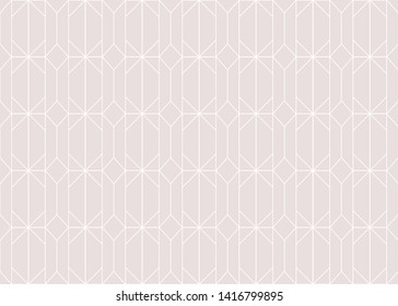 Geometric Diamond Vector Seamless Pattern. Abstract Art Deco Background. Classic Stylish Texture.