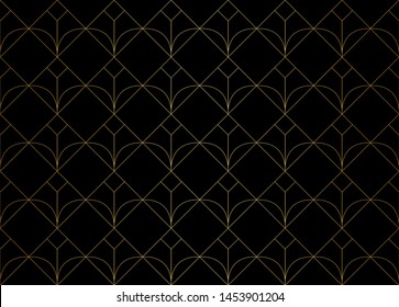 Geometric Diamond Vector Seamless Pattern. Abstract Art Deco Background. Classic Stylish Texture.