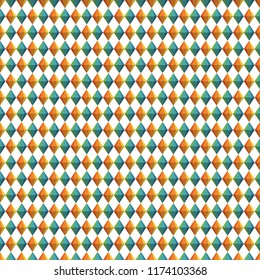 Geometric Diamonds Seamless Pattern - Diamond shapes in vintage rainbow colors for Festa Junina in Brazil