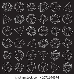 Geometric Dice Pattern (Rotated)(Black)