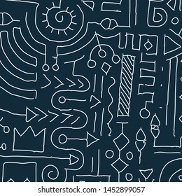 Geometric digital lines and dots. Doodle network connection pattern. Cell abstraction vector illustration for print and web design