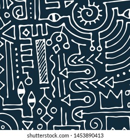 Geometric digital lines and dots. Doodle network connection pattern. Cell abstraction vector illustration for print and web design