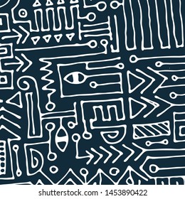 Geometric digital lines and dots. Doodle network connection pattern. Cell abstraction vector illustration for print and web design