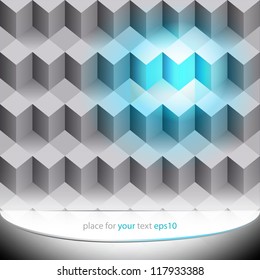 geometric dimensional blue lighted motive background template