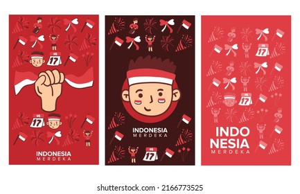 Geometric dirgahayu Indonesia merdeka vector ilustración. EPS vectorial de 17 Agustus RI 10