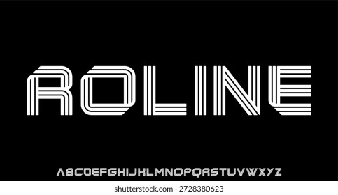 Geometric Display Font with Full Alphabet