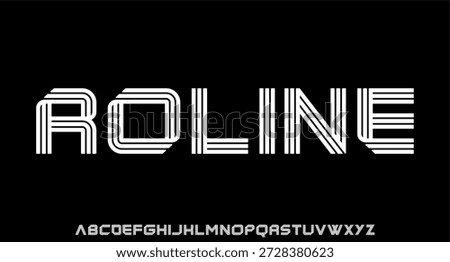 Geometric Display Font with Full Alphabet
