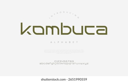Geometrische Displayschrift mit Tech-Stimmung, ideal für Innovation und futuristische Projekte