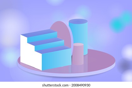 Base de visualización geométrica en el fondo de la caja