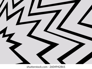 Geometric Disruption  Bold Black and Grey Spikes
