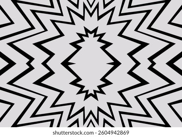 Geometric Disruption  Bold Black and Grey Spikes