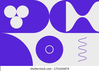 Estética de distrés geométrico en diseño de patrones abstractos. Collage gráfico vectorial inspirado en el brutalismo hecho con formas geométricas simples y textura gruesa, útil para el arte de afiches e impresiones digitales.