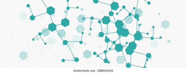 Geometric Dna Vector Panoramic Transparent Background. Molecule Technology Illustration. Science Atom Scientific Cover. Futuristic Template. - Powered by Shutterstock - Get 15% off with code: PIKWIZARD15